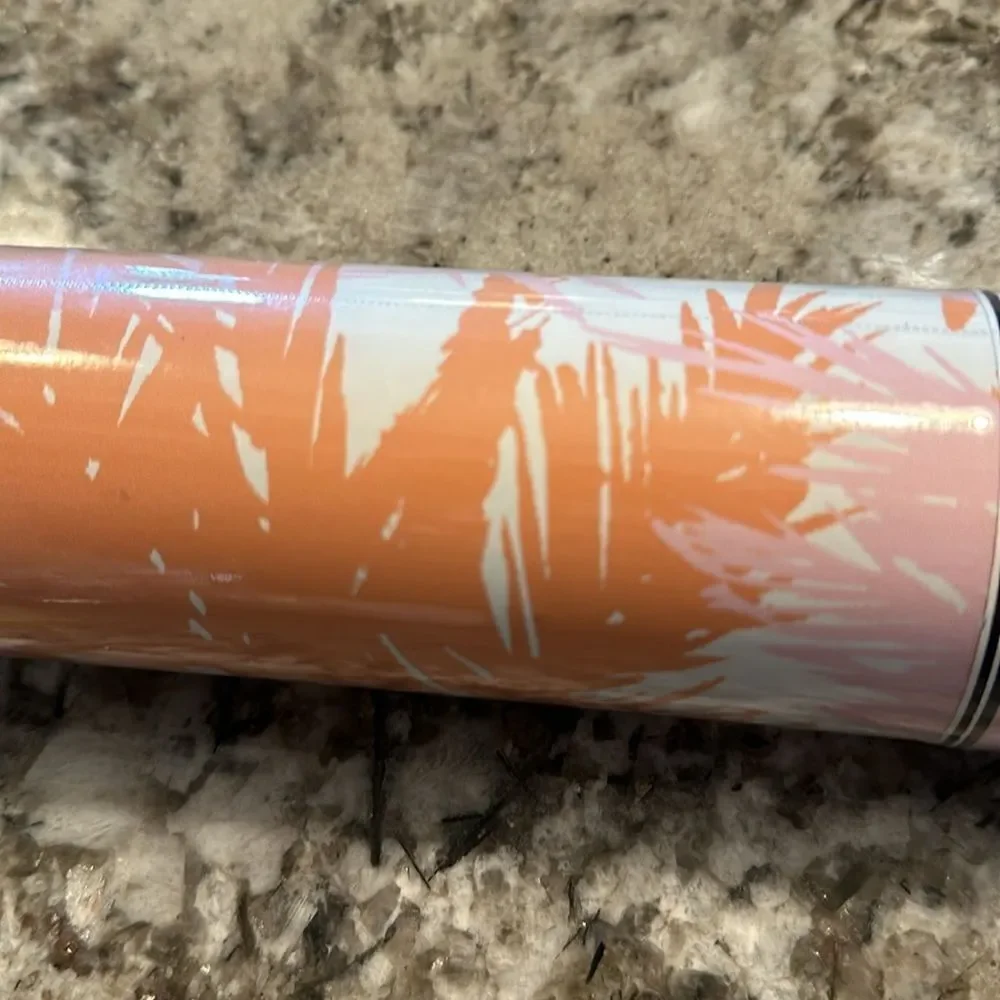 🆕 Anthropologie Palm Shuffle Peel & Stick Wallpaper Pink Orange